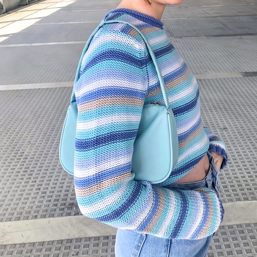 BABY BLUE BAGUETTE PURSE